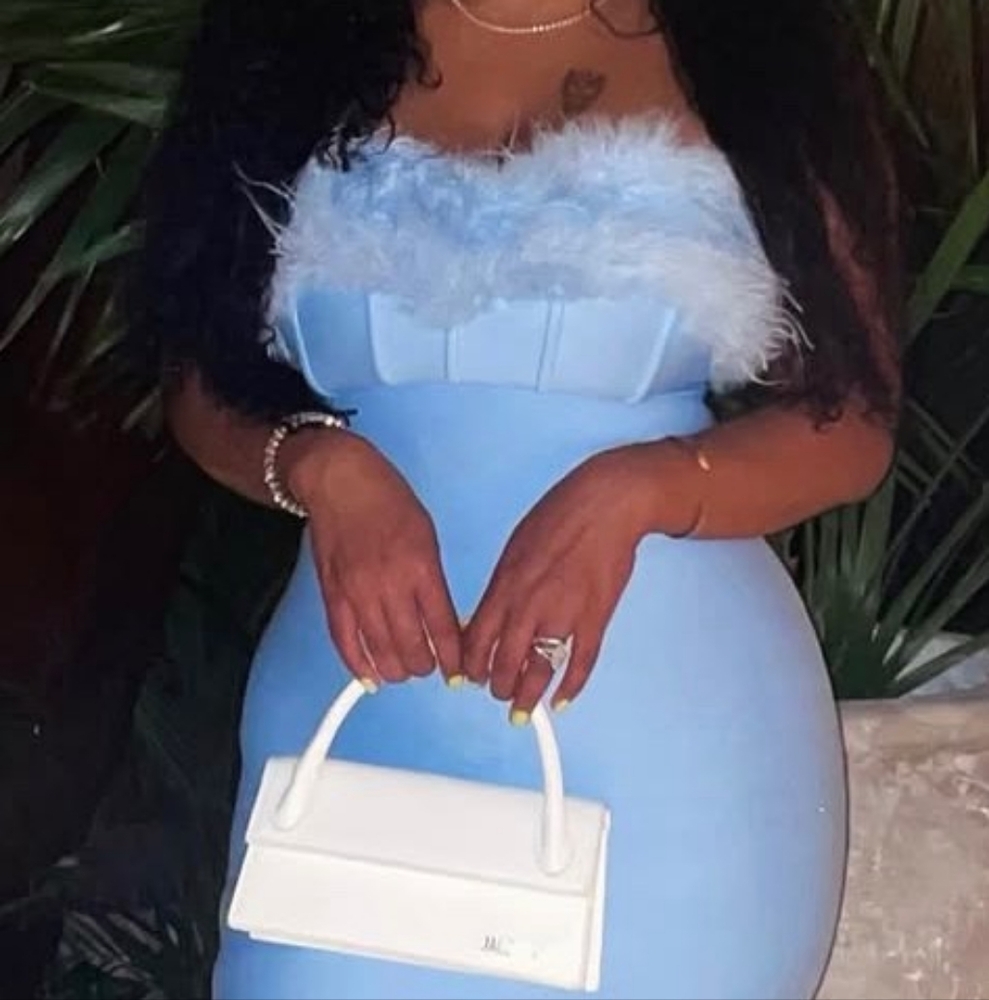 Women maxi formal bandage dress size medium made by fashion nova